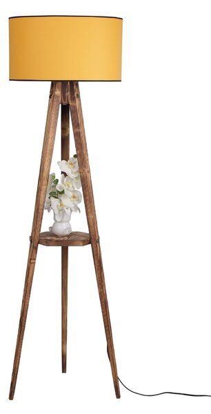 ASIR Stojací lampa LAMBADER hnědá hořčicová