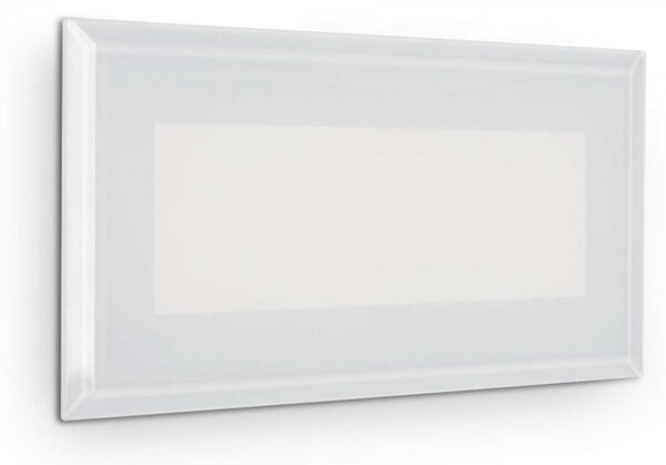 Ideal Lux 255804 LED venkovní nástěnné orientační svítidlo Indio 1x8W | 1170lm | 3000K | IP65 - bílá