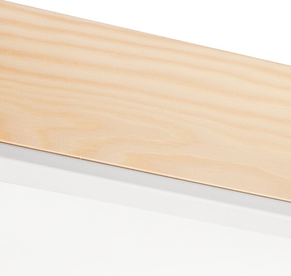 Stropní svítidlo NATURAL SQUARE 4xE27/15W/230V 48x48 cm borovice/bílá