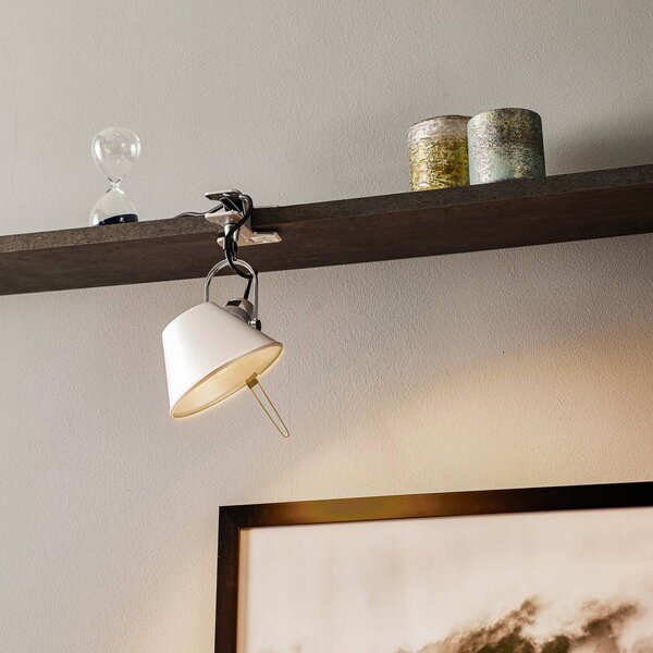 Artemide Tolomeo Pinza - designová připínací lampa, Hliník / šedá / zinek, Obývací pokoj / jídelna, Hliník, Design