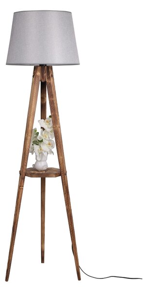ASIR Stojací lampa LAMBADER hnědá šedá