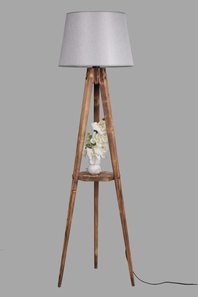 ASIR Stojací lampa LAMBADER hnědá šedá