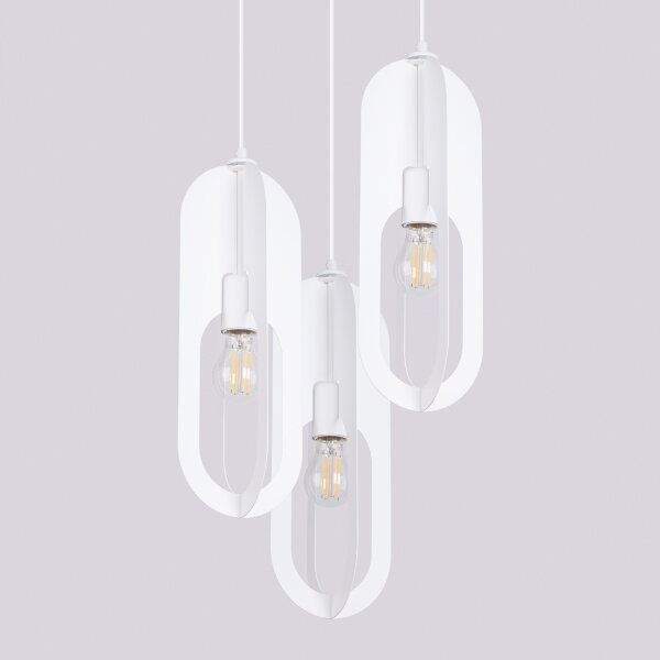 Sollux SL.1361 - Lustr na lanku NICUS 3xE27/15W/230V bílá