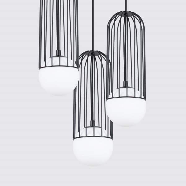 Sollux SL.1336 - Lustr na lanku BRINA 3xG9/8W/230V černá
