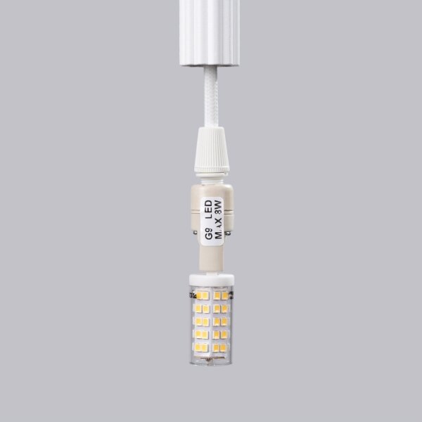 Sollux SL.1337 - Lustr na lanku ARCHE 1xG9/8W/230V bílá