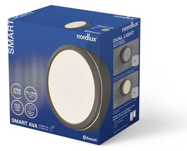 NORDLUX venkovní stropní svítidlo Ava 9,5W LED šedá opál 2019016010
