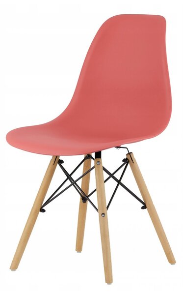 SUPPLIES CINKLA Skandinávská Jídelní židle - růžová barva