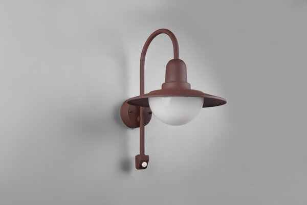 Trio 207269124 venkovní nástěnné svítidlo s pohybovým čidlem Norman 1x40W | E27 | IP44 - hnědá