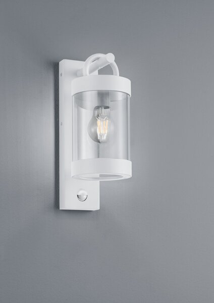 Trio 204169131 venkovní nástěnné svítidlo s pohybovým čidlem Sambesi 1x28W | E27 | IP44 - bílá