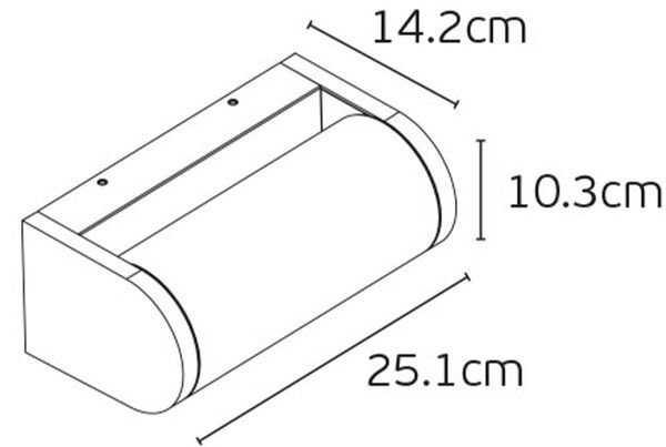 VK Light Shade LED nástěnné svítidlo IP65 Antracitová
