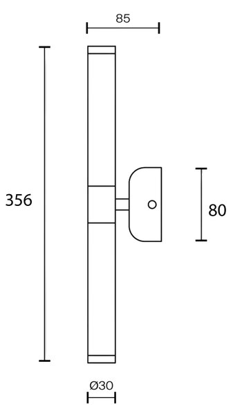 Maytoni Axis LED nástěnné svítidlo Zlatá356mm
