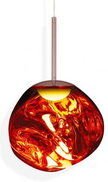 Tom Dixon LED závěsné světlo Melt Mini, Ø 28 cm, měď, stmívatelný, Měď, Obývací pokoj / jídelna, Plast, Design
