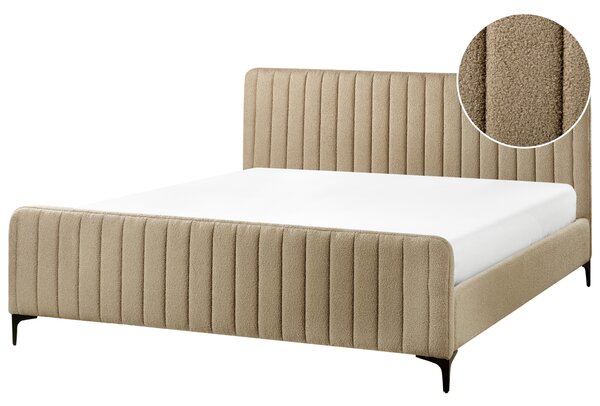 Postel Buklé LUNAN 180 x 200 cm Taupe