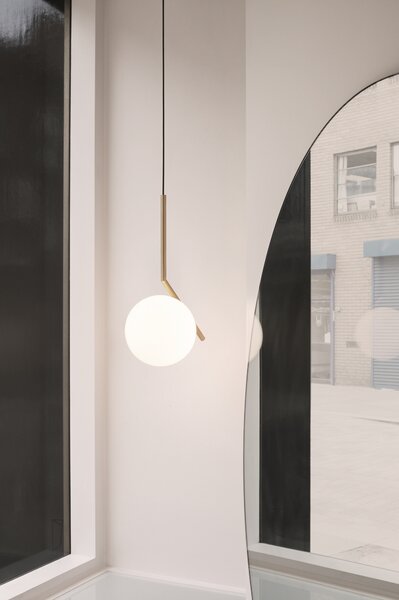 Flos F3175059 IC Lights S1, designové závěsné svítidlo, 1x60W E14, mosaz, Ø 20cm