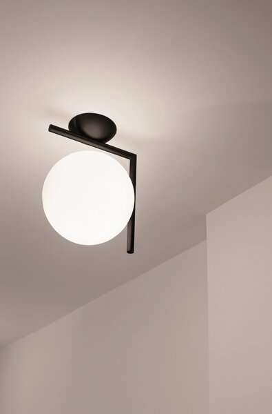 Flos F3178030 IC Lights C/W1, designové svítidlo, 1x60W E14, černá, Ø 20cm