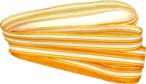 Stuha pruhovaná Color Stripes ORANGE oranžová 15mm x 2m (5,- Kč/m)