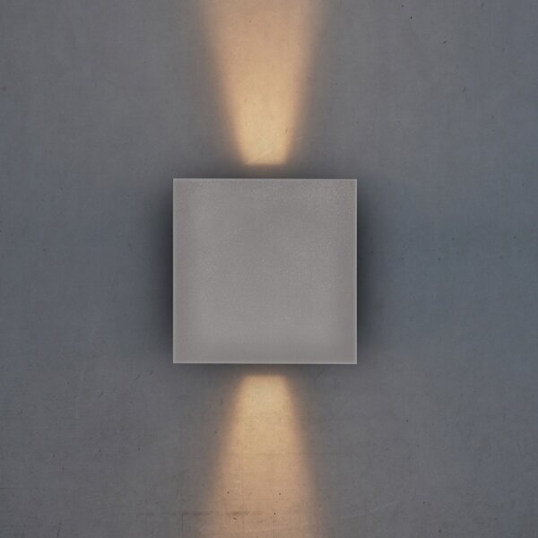 Brilagi - LED Venkovní nástěnné svítidlo CUBE LED/6W/230V šedá IP54