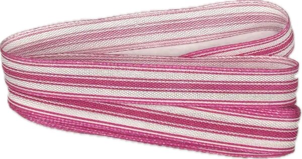 Stuha pruhovaná Color Stripes PINK růžová 15mm x 2m (5,- Kč/m)