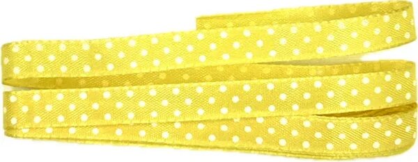 Stuha taftová HOT SPOT MINI žlutá 12 mm x 2 m (6,-Kč/m)