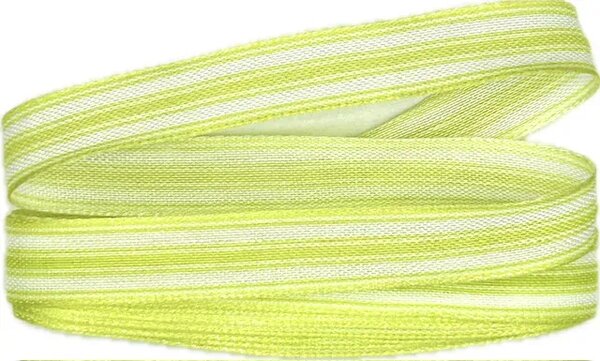 Stuha pruhovaná Color Stripes LIMONE zelená 15mm x 2m (5,- Kč/m)