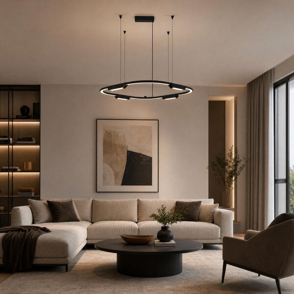 VK Light Core LED závěsné svítidlo Černá1130 mm