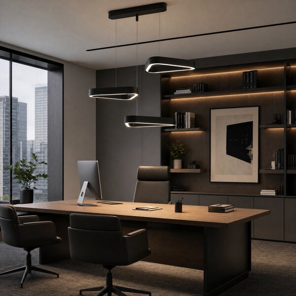 VK Light Aria LED závěsné svítidlo Černá408 mm