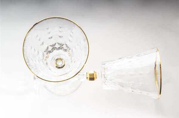 BOHEMIA PRESTIGE CONTE GOLD SKLENICE NA VÍNO 260ML SADA 6 KS