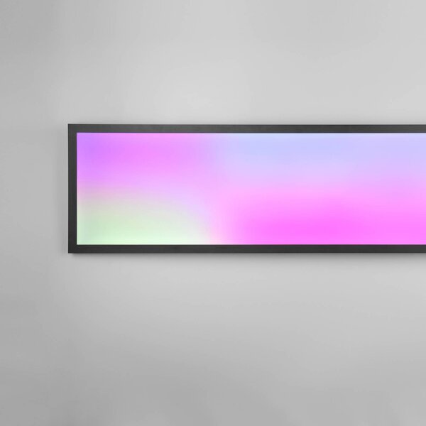 Reality Leuchten Stropní svítidlo Beta LED, délka 119 cm, černé, RGBW,, stmívatelný, Černá, Obývací pokoj / jídelna, kov, Moderní