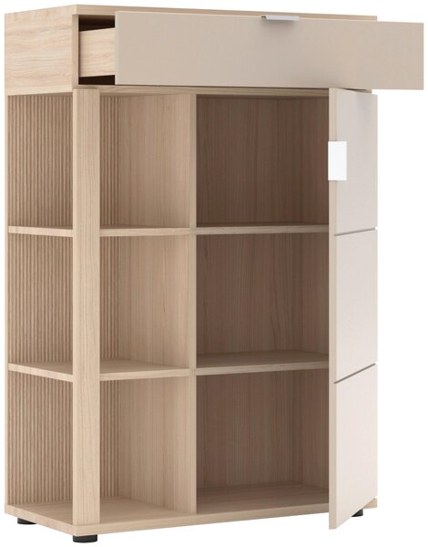 BOTNÍK, kašmírová, barvy dubu, 80/119/38 cm Stylife - Botníky