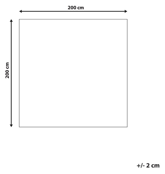 Chlupatý koberec EVREN Červená 200 x 200 cm