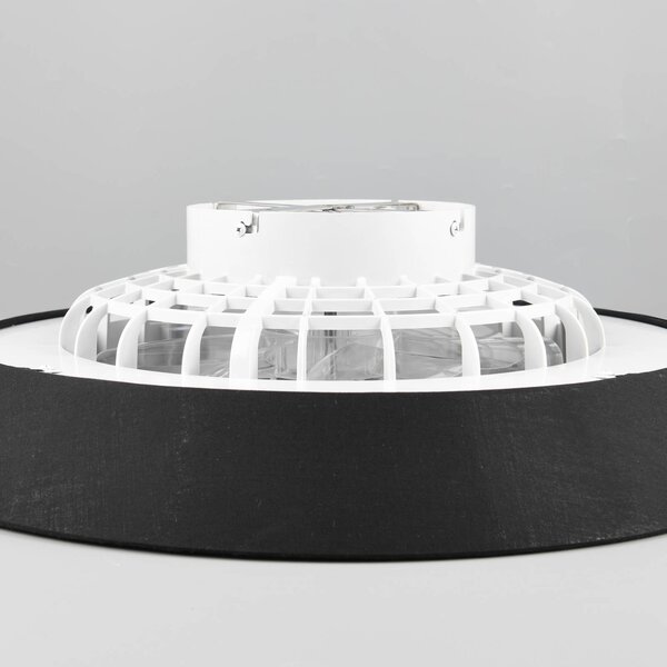 Stropní ventilátor Varberg LED, tichý, Ø 55 cm, CCT, černý