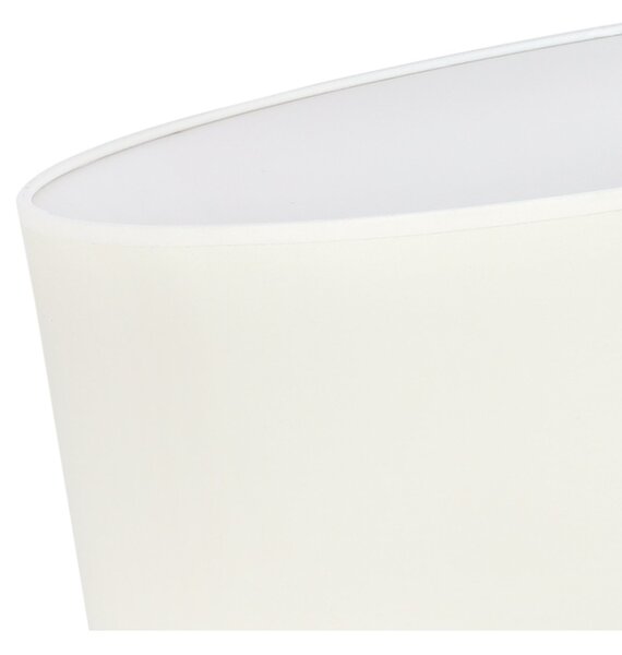 Stropní svítidlo Gaja, 1x krémové textilní stínítko, (bílé plexisklo), (fi 50cm)