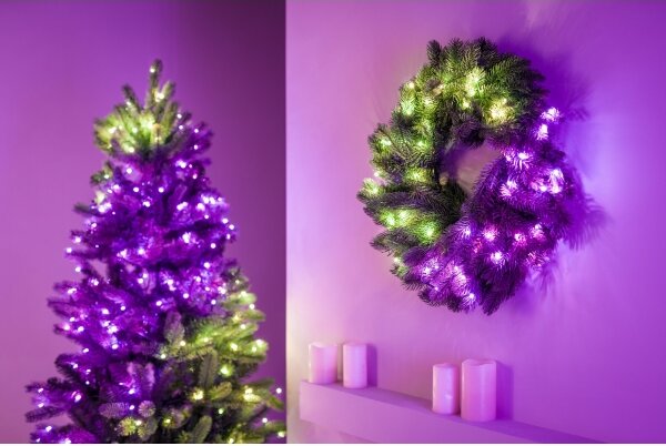 Twinkly GD20P4425P00 - LED RGB Stmívatelný vánoční věnec 50xLED pr. 60 cm Wi-Fi