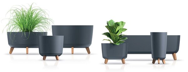 Květináč s nožičkami GRACIA CASE 58 cm, antracit