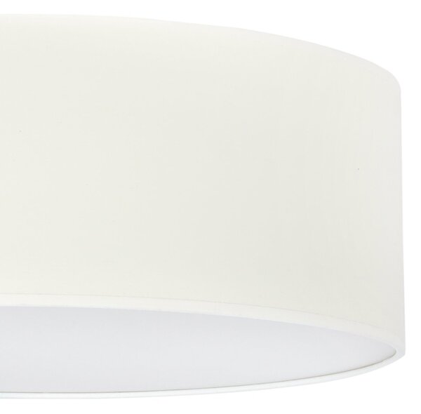 Stropní svítidlo Gaja, 1x krémové textilní stínítko, (bílé plexisklo), (fi 40cm)