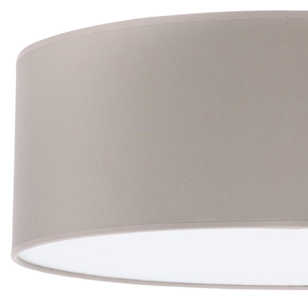 Stropní svítidlo Gaja, 1x béžové textilní stínítko, (bílé plexisklo), (fi 40cm)