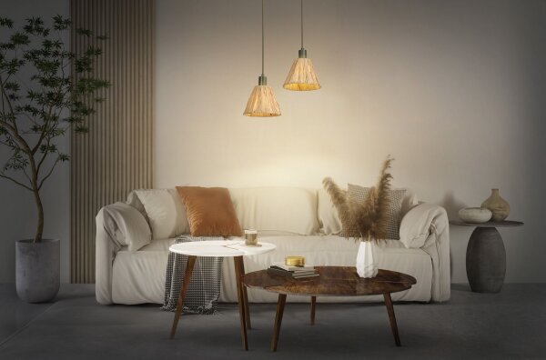 Ledvance - Lustr na lanku DECOR RAFFIA 1xE27/15W/230V rafie