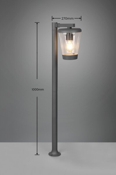 Trio 411060142 zahradní sloupek Cavado 1x40W | E27 | IP44 - antracit