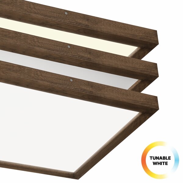Brilagi-LED Stmívatelné svítidlo WOODY FRAME LED/50W/230V dub 60x60 cm IP44 + DO