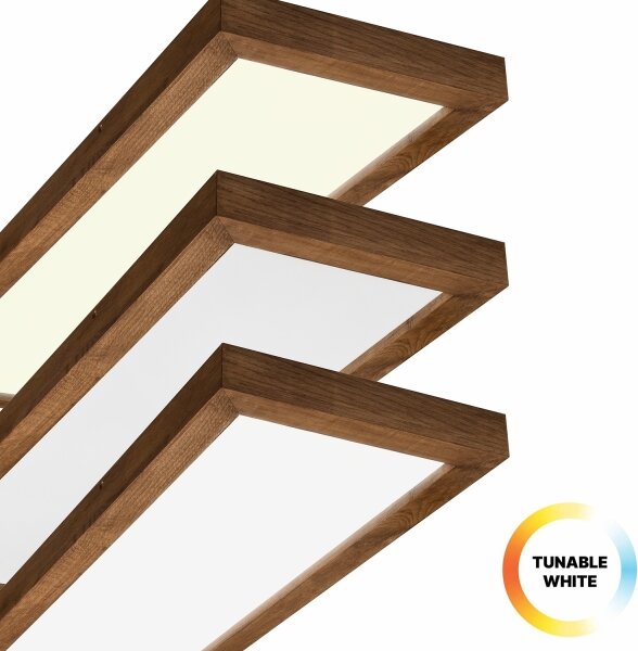 BRILAGI-LED Stmívatelné svítidlo WOODY FRAME LED/50W/230V dub 120x30 cm IP44 +DO