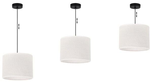 Závěsné svítidlo Juta, 1x bílé jutové stínítko, (fi 20cm), b