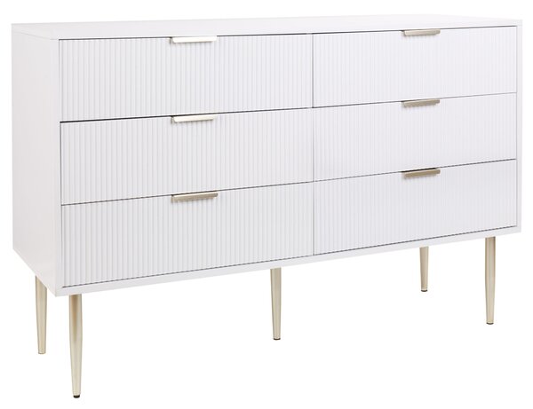 Komoda se 6 zásuvkami SOHO Bílá