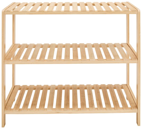 REGÁL NA BOTY, přírodní barvy, bambus, 69/57/28 cm Carryhome - Regály na boty