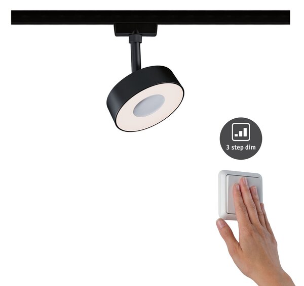Paulmann 95589 Circle, spot pro Urail system, 1x5W LED 3000K, tříkrokové stmívání, černá