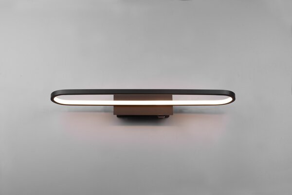 Trio 283779132 LED nástěnné svítidlo Gianni 1x22W | 2700lm | 3000K | IP44 - vypínač na těle, černá