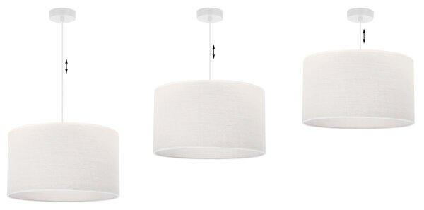 Závěsné svítidlo Juta, 1x bílé jutové stínítko, (fi 40cm), w