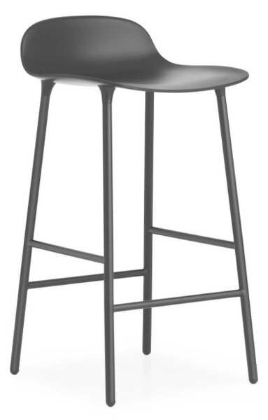 Normann Copenhagen Barová židle Form 65 cm, black/steel