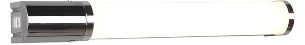 Trio 284074206 LED nástěnné svítidlo Piera 1x8W | 850lm | 3000K | IP44 - zásuvka, vypínač na těle, chrom
