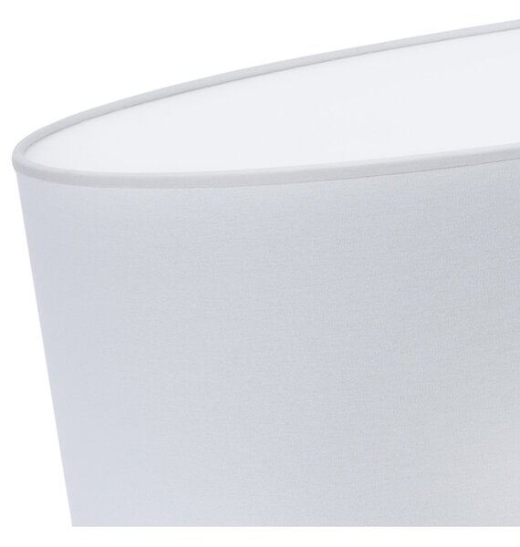 Stropní svítidlo Gaja, 1x světle šedé textilní stínítko, (bílé plexisklo), (fi 40cm)