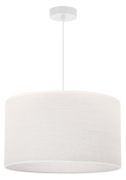 Závěsné svítidlo Juta, 1x bílé jutové stínítko, (fi 40cm), w